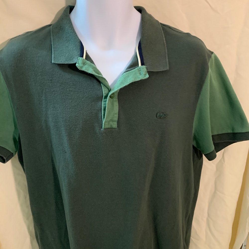 Green Lacoste Duo Tone Polo